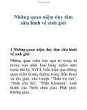 Những quan niệm duy tâm siêu hình về sinh giới