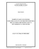 Luận văn Thạc sĩ Hoá học: Nghiên cứu khả năng hấp phụ Fe(III), Ni(II), Cr(VI) của vật liệu oxit nano MnO2 bọc cát trong môi trường nước và thử nghiệm xử lý môi trường