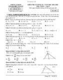 Đề thi học kì 2 môn Toán lớp 8 năm 2022-2023 có đáp án - Phòng GD&ĐT TP.Tam Kỳ