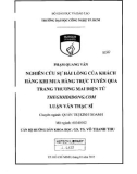 Luận văn Thạc sĩ Quản trị kinh doanh: Nghiên cứu sự hài lòng của khách hàng khi mua hàng trực tuyến qua trang thương mại điện tử thegioididong.com