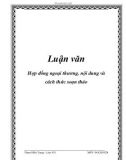 Tiểu luận: Hợp đồng ngoại thương, nội dung và cách thức soạn thảo