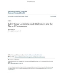 Accounting undergraduate Honors theses: Labor force commute mode preferences and the natural environment