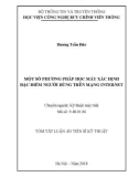 Tóm tắt Luận án tiến sĩ Kỹ thuật: Một số phương pháp học máy xác định đặc điểm người dùng trên mạng internet