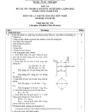 Đáp án đề thi tốt nghiệp cao đẳng nghề khóa 3 (2009-2012) - Nghề: Công nghệ ô tô - Môn thi: Lý thuyết chuyên môn nghề - Mã đề thi: OTO-LT42
