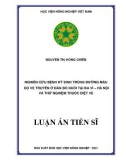 Luận án Tiến sĩ Nông nghiệp: Nghiên cứu bệnh ký sinh trùng đường máu do ve truyền ở đàn bò nuôi tại Ba Vì – Hà Nội và thử nghiệm thuốc diệt ve