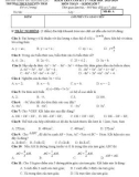 Đề thi học kì 2 môn Toán lớp 7 năm 2023-2024 - Trường THCS Nguyễn Trãi, Đại Lộc