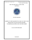 Luận án Tiến sĩ Hóa học: Nghiên cứu chế tạo một số vật liệu cấu trúc nano định hướng ứng dụng hấp phụ khí độc và làm phụ gia chống cháy cho nhựa HDPE