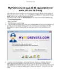 MyPCDrivers 4.0 quá dễ để cập nhật Driver miễn phí cho hệ thống