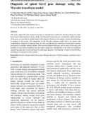 Diagnosis of spiral bevel gear damage using the Wavelet transform model