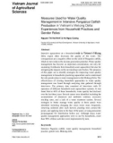 Measures used for water quality management in intensive Pangasius catfish production in Vietnam's Mekong Delta: Experiences from household practices and gender roles