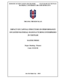 Master thesis Banking Finance: Impact of capital structure on performance of listed material manufacturing enterprises in Vietnam