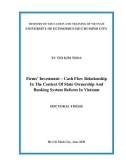 Doctoral thesis: Firms’ investment – cash flow relationship in the context of state ownership and banking system reform in Vietnam