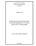 Luận văn Thạc sĩ Kinh tế chính trị: Hỗ trợ nhà nước đối với hoạt động của DNNVV Hà Nội trong lĩnh vực nông nghiệp