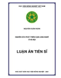 Luận án Tiến sĩ Kinh tế phát triển: Nghiên cứu phát triển cụm làng nghề ở Hà Nội