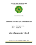 Tóm tắt luận án Tiến sĩ Kinh tế phát triển: Nghiên cứu phát triển cụm làng nghề ở Hà Nội