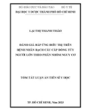 Tóm tắt Luận án Tiến sĩ Y học: Đánh giá đáp ứng điều trị trên bệnh nhân bạch cầu cấp dòng tủy người lớn theo phân nhóm nguy cơ