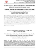 Nuôi vỗ cá Leo – Wallago attu (Bloch & Schneider, 1801) bằng các loại thức ăn khác nhau