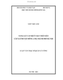 Luận văn Thạc sĩ Quản lý công: Năng lực cán bộ Ủy ban nhân dân cấp xã ở huyện Đông Anh, thành phố Hà Nội