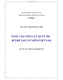 Luận văn Thạc sĩ Kinh tế: Nâng cao năng lực quản trị rủi ro tại các NHTM Việt Nam