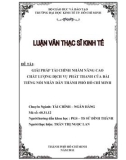 Luận văn Thạc sĩ Kinh tế: Giải pháp tài chính nhằm nâng cao chất lượng dịch vụ phát thanh của Đài tiếng nói nhân dân Thành phố Hồ Chí Minh