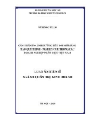 Luận án Tiến sĩ Quản trị kinh doanh: Các nhân tố ảnh hưởng đến đổi mới sáng tạo quy trình – Nghiên cứu trong các doanh nghiệp phát điện Việt Nam