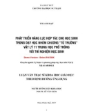 Tóm tắt luận văn Thạc sĩ Khoa học Giáo dục: Phát triển năng lực hợp tác cho học sinh trong dạy học nhóm chương Từ trường Vật lí 11 trung học phổ thông với thí nghiệm học sinh