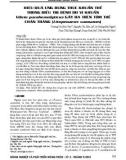 Hiệu quả ứng dụng thực khuẩn thể trong điều trị bệnh do vi khuẩn Vibrio parahemolyticus gây ra trên tôm thẻ chân trắng (Litopenaeus vannamei)