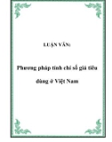 LUẬN VĂN: Phương pháp tính chỉ số giá tiêu dùng ở Việt Nam