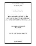 Tóm tắt Luận văn Thạc sĩ Kinh tế: Kiểm soát chi thường xuyên ngân sách nhà nước qua Kho bạc Nhà nước Krông Bông, tỉnh Đắk Lắk