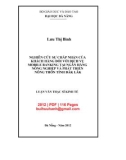Luận văn Thạc sĩ Kinh tế: Nghiên cứu sự chấp nhận của khách hàng đối với dịch vụ Mobile Banking tại Ngân hàng Nông nghiệp và Phát triển nông thôn tỉnh Đăk Lăk