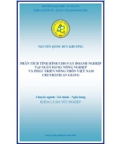 PHÂN TÍCH TÌNH HÌNH CHO VAY DOANH NGHIỆP TẠI NGÂN HÀNG NÔNG NGHIỆP VÀ PHÁT TRIỂN NÔNG THÔN VIỆT NAM CHI NHÁNH AN GIANG