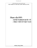 Tham vấn PPP: Kinh nghiệm quốc tế - Thực tiễn ở Việt Nam