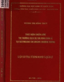 Luận văn Thạc sĩ Kinh doanh và quản lý: Thực hiện chiến lược thị trường dịch vụ tín dụng bán lẻ tại Vietinbank chi nhánh Chương Dương