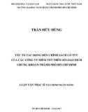 Luận văn Thạc sĩ Tài chính ngân hàng: Các yếu tố tác động đến chính sách chi trả cổ tức của các công ty niêm yết trên Sở giao dịch chứng khoán thành phố Hồ Chí Minh