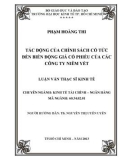 Luận văn Thạc sĩ Kinh tế: Tác động của chính sách cổ tức đến biến động giá cổ phiếu của các công ty niêm yết