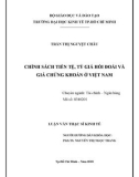 Luận văn Thạc sĩ Kinh tế: Chính sách tiền tệ, tỷ giá hối đoán và giá chứng khoán ở Việt Nam