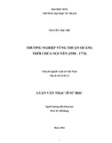 Luận văn Thạc sĩ Lịch sử: Thương nghiệp vùng Thuận - Quảng thời Chúa Nguyễn (1558 - 1774)