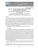 Giáo dục đạo đức nghề nghiệp cho sinh viên ngành Giáo dục mầm non các trường Cao đẳng Sư phạm Trung ương