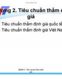 Tiêu chuẩn thẩm định giá