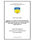 Luận văn Thạc sĩ Quản trị kinh doanh: Các nhân tố ảnh hưởng đến động lực giảng dạy của giáo viên bậc tiểu học tại huyện Cần Giuộc, tỉnh Long An