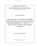 Luận văn Thạc sĩ Kinh tế: Mối quan hệ giữa cơ cấu sở hữu (Ownership Structure) và hiệu quả hoạt động của doanh nghiệp (Firm Performance) - Nghiên cứu các công ty niêm yết trên sàn chứng khoán TP.HCM (HSX)