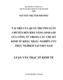 Luận văn Thạc sĩ Kinh tế: Vai trò của quản trị vốn luân chuyển đến khả năng sinh lợi của công ty trong các chu kỳ kinh tế khác nhau - Nghiên cứu thực nghiệm tại Việt Nam