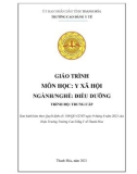 Giáo trình Y xã hội (Ngành: Điều dưỡng - Trình độ: Trung cấp) - Trường Cao đẳng Y tế Thanh Hoá