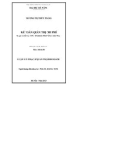 Luận văn Thạc sĩ Quản trị kinh doanh: Kế toán quản trị chi phí tại Công ty TNHH Phước Hưng
