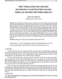 Thực trạng giảng dạy giáo dục địa phương và chủ đề lễ hội ở Hà Nội trong các trường phổ thông hiện nay