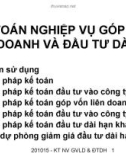 KẾ TOÁN NGHIỆP VỤ GÓP VỐN LIÊN DOANH VÀ ĐẦU TƯ DÀI HẠN