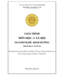 Giáo trình Y xã hội (Ngành: Dinh dưỡng - Trình độ: Cao đẳng) - Trường Cao đẳng Y tế Thanh Hoá