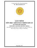 Giáo trình Kiểm soát nhiễm khuẩn (Ngành: Hộ sinh - Trình độ: Cao đẳng) - Trường Cao đẳng Y tế Thanh Hoá