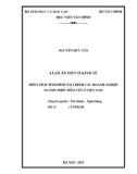 Luận án Tiến sĩ Kinh tế: Phân tích tình hình tài chính các doanh nghiệp ngành thép niêm yết ở Việt Nam