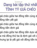 Tính tỷ giá chéo